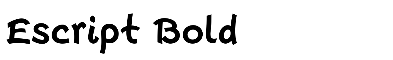 Escript Bold